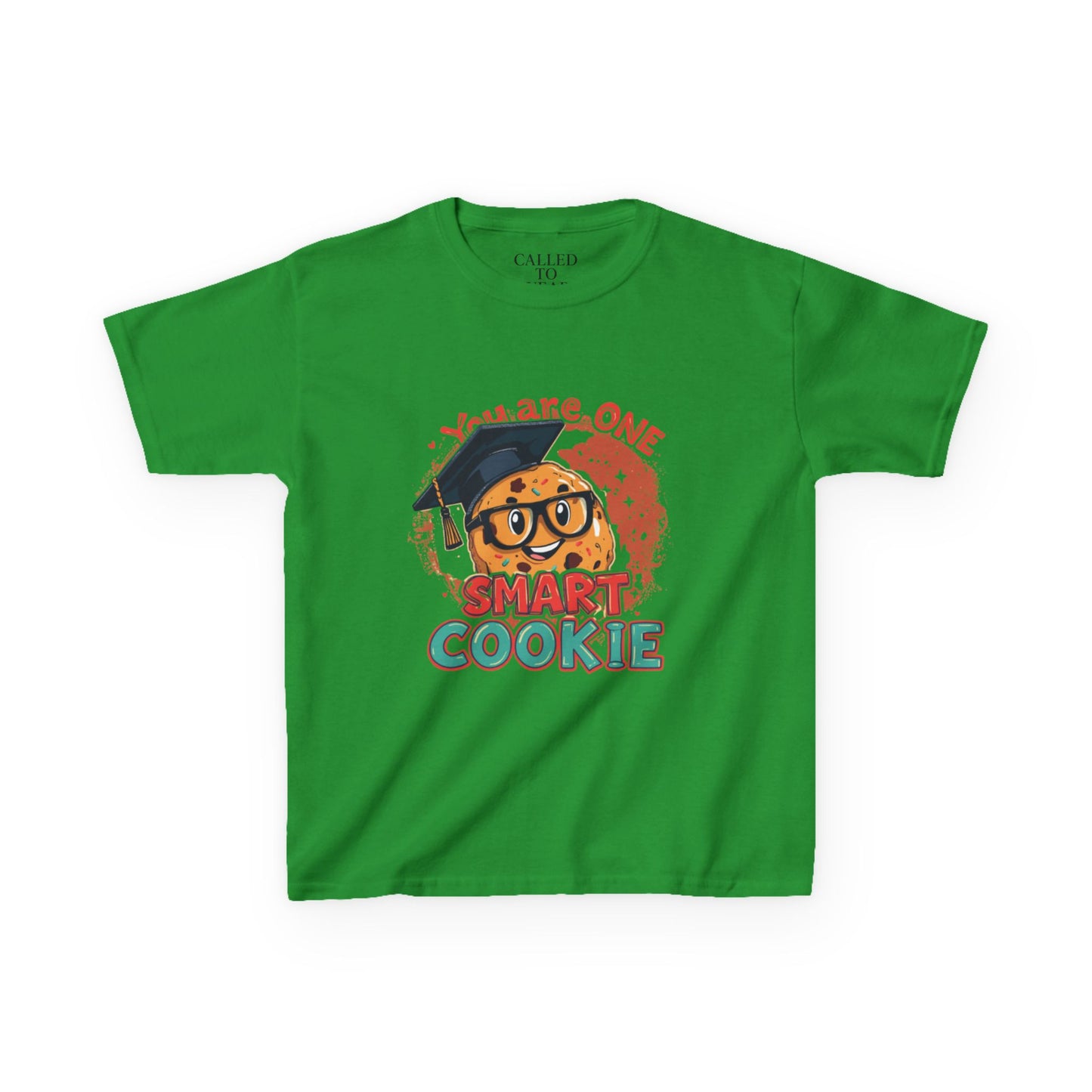 You Are One Smart Cookie kids tee | Smiling Cookie with Graduation Cap & Glasses