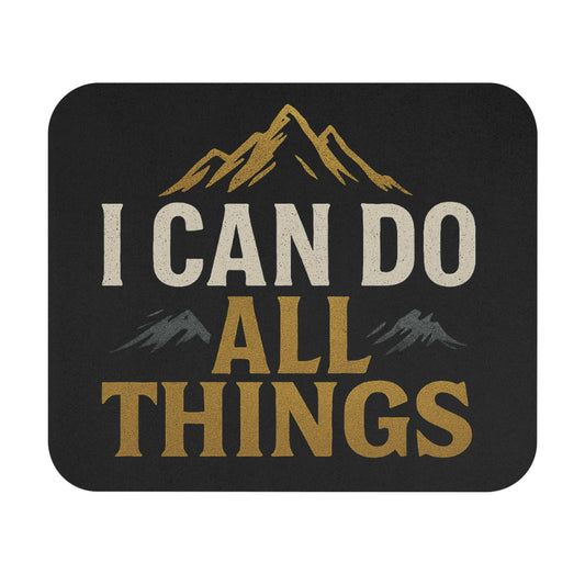 Motivational Mouse Pad for Home Office, I Can Do All Things Desk Accessory, Inspirational Gift, Work From Home Decor, Stationery Organizer