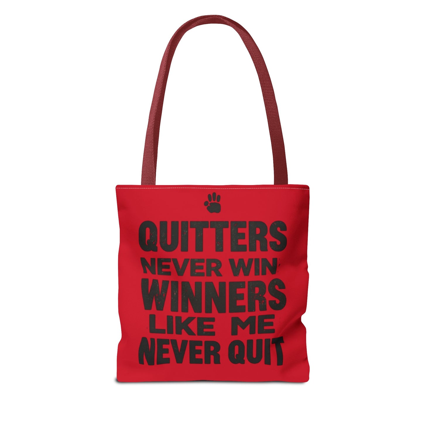 Rallying Cry Hand-Lettered Tote Bag | Bold Red All-Over Print