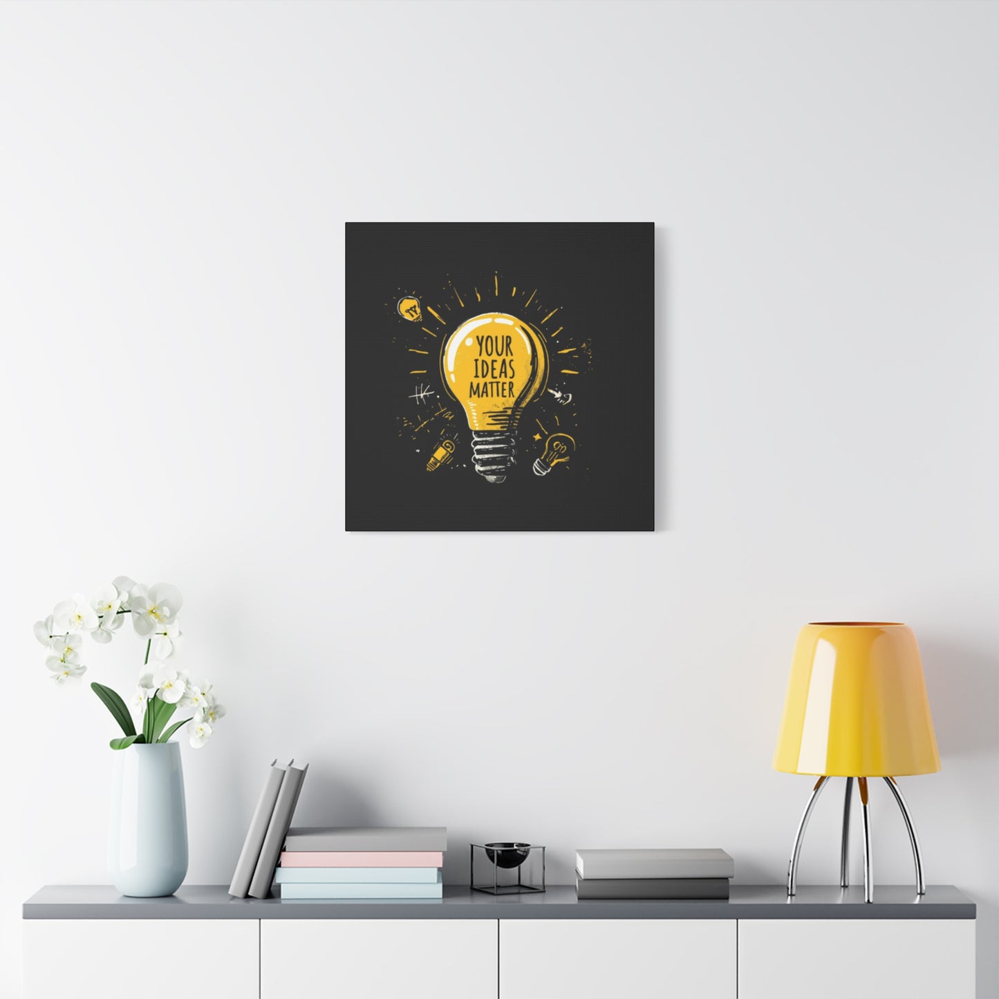Your Ideas Matter lightbulb Matte Canvas