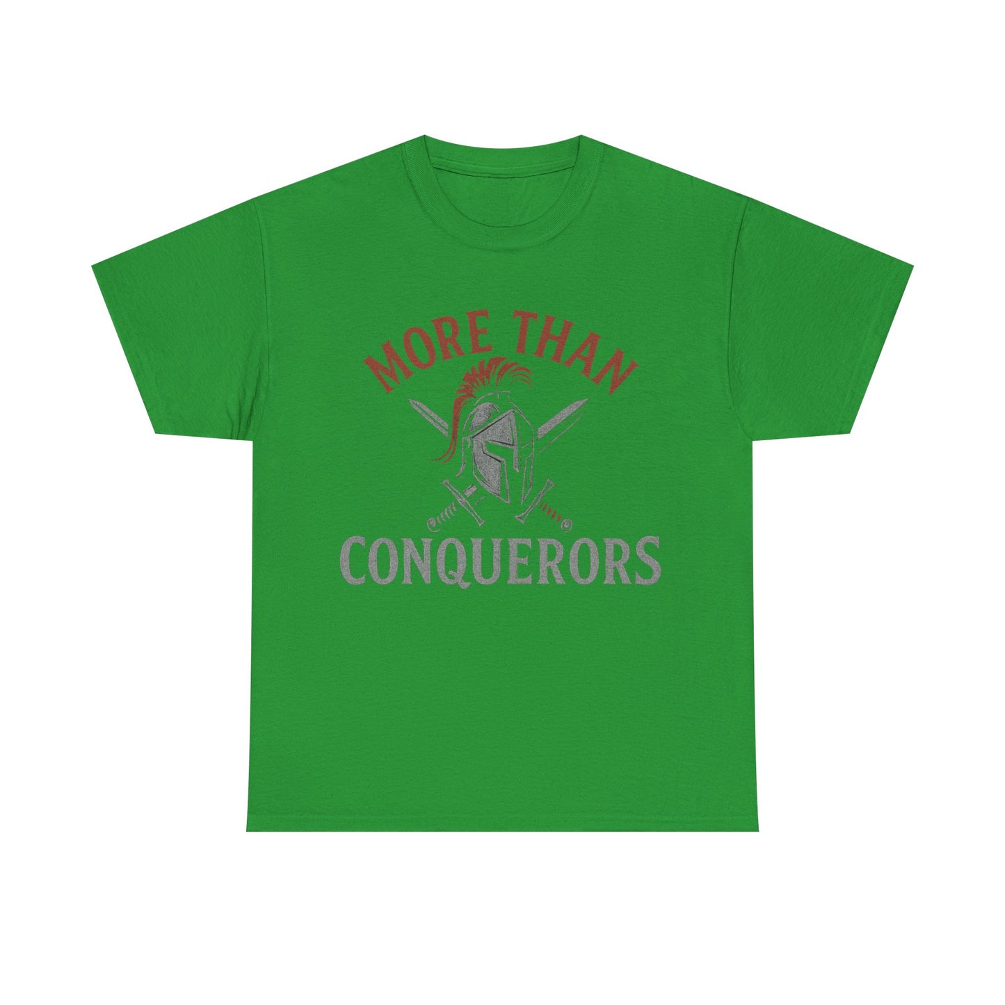 More Than Conquerors Unisex Heavy Cotton Tee, Motivational Shirt, Gifts for Him or Her
