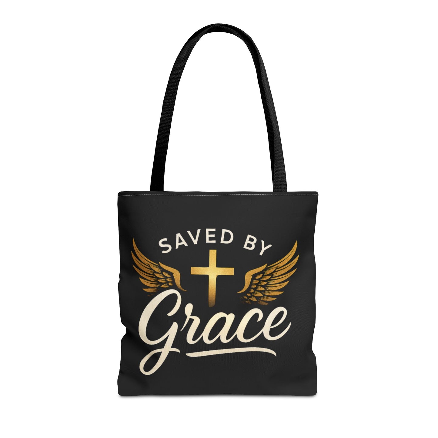 Saved by Grace Tote Bag | Inspirational Christian Gift for Faith, Spiritual Journey, Church Events, Everyday Use, Stylish Carryall