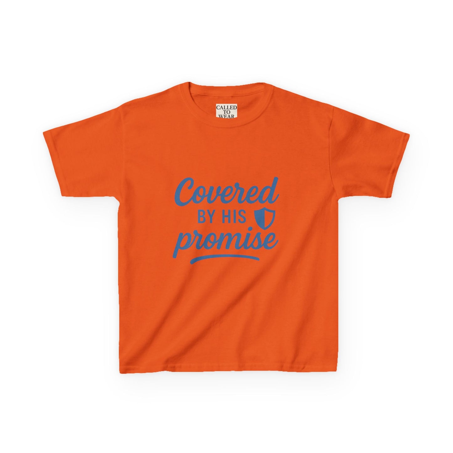 Inspirational Kids Tee - Covered by His Promise, Faith-Based Christian Shirt