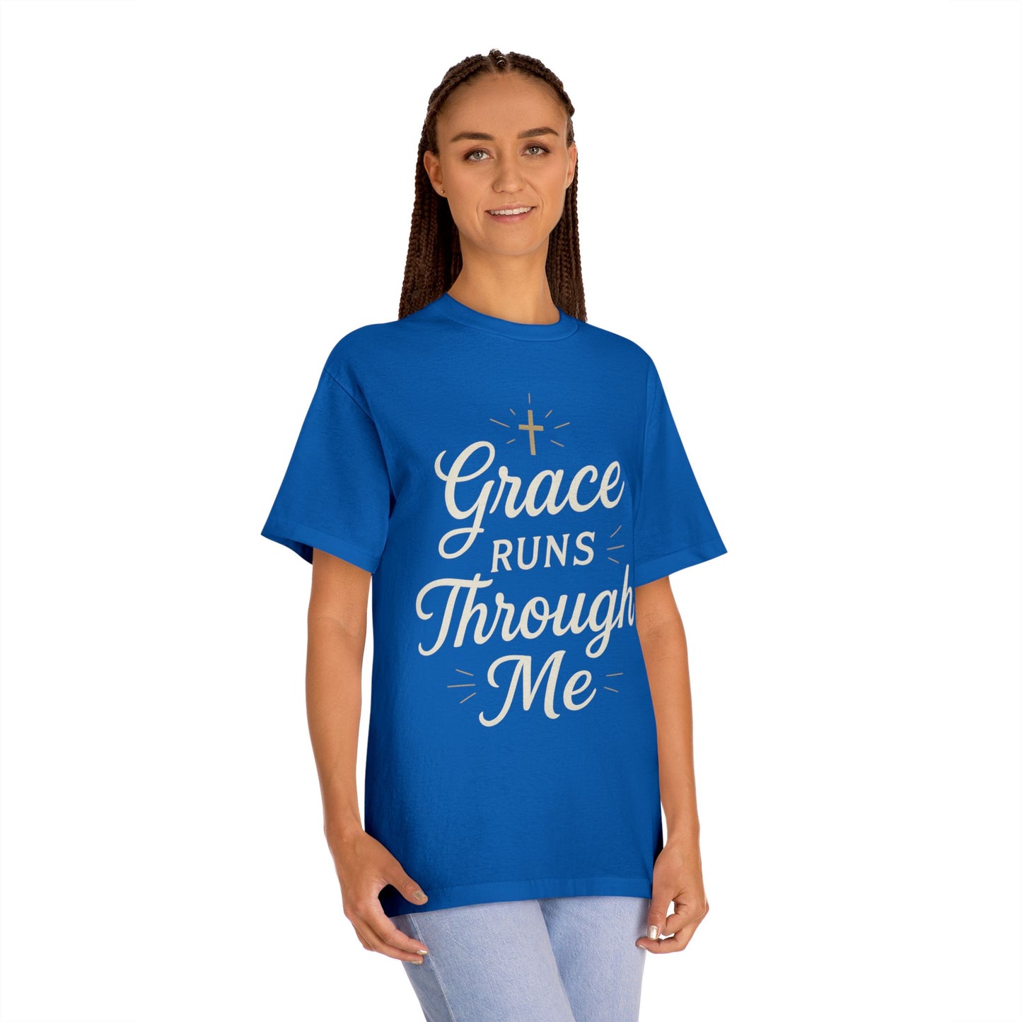 Blue Motivational Unisex Classic Tee with Inspirational Print
