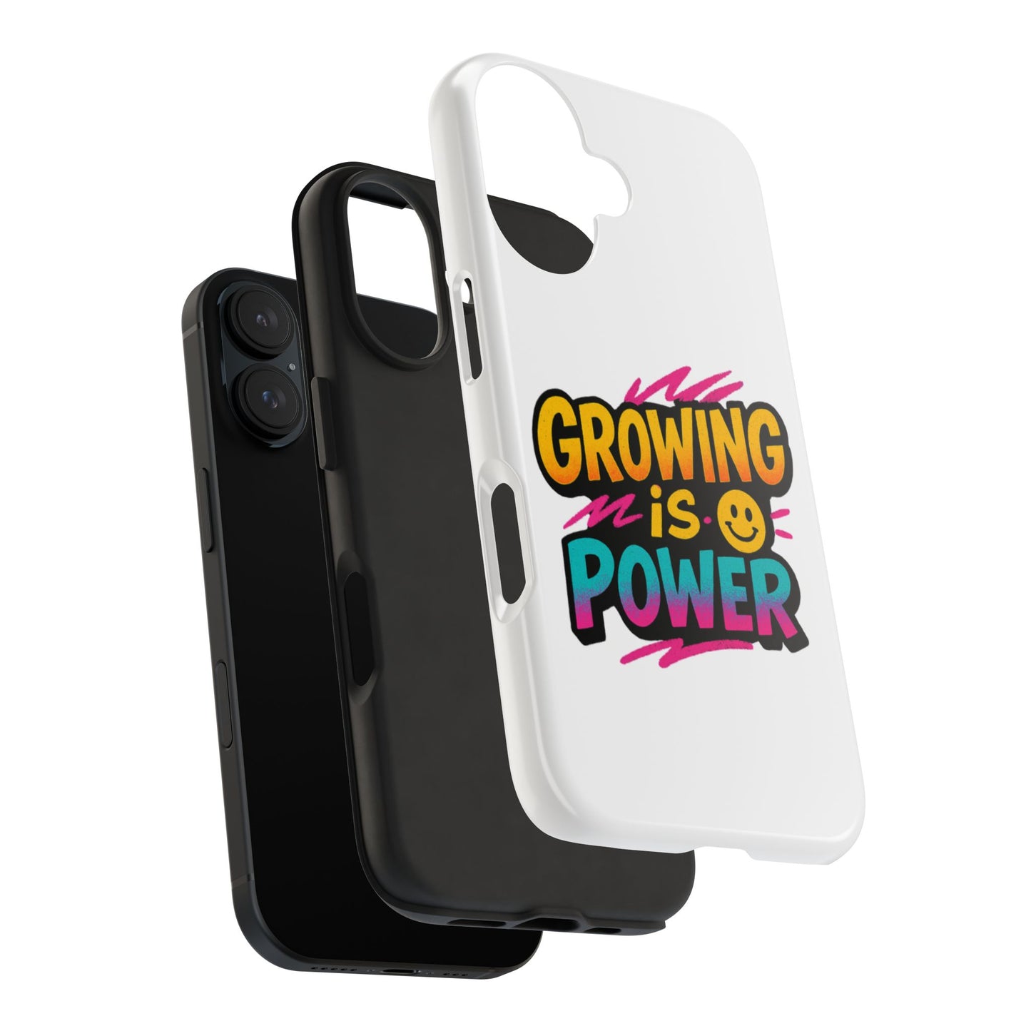 Empowering Tough Phone Case - 'Growing is Power' - Motivational Gifts, Unique Phone Accessories, Phone Protector, Gift for Teens