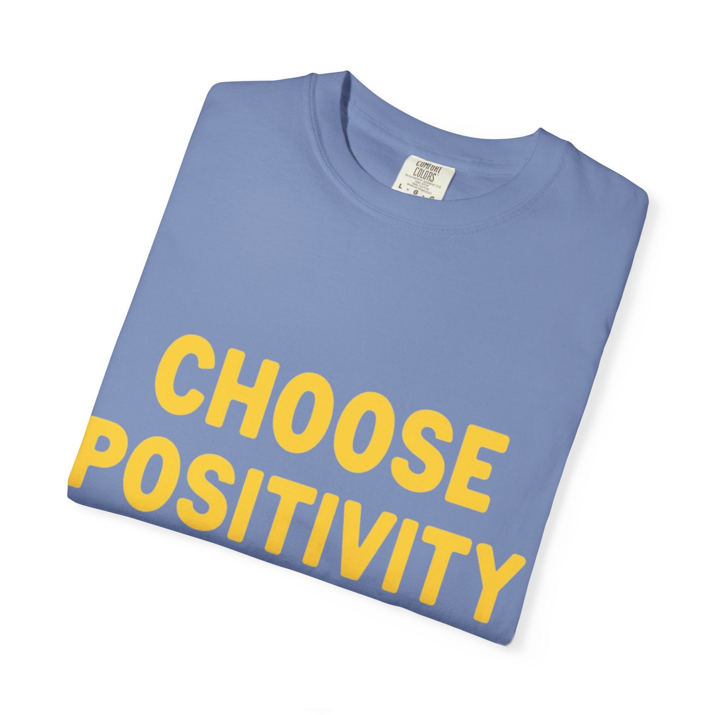 Choose Positivity T-shirt | Positive Quote Tee, Yellow Block Letters
