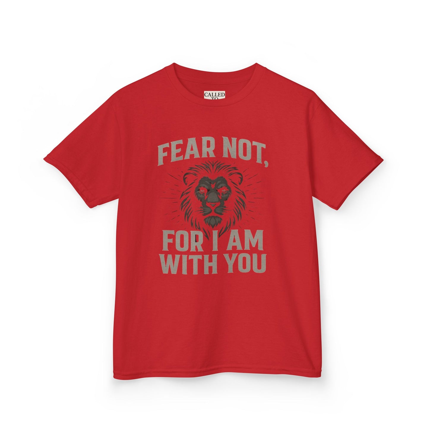 Kids Inspirational Lion Tee - Fear Not Design, Boys Girls Gift, Motivational T-Shirt, Children's Apparel, Faith-Based Clothing