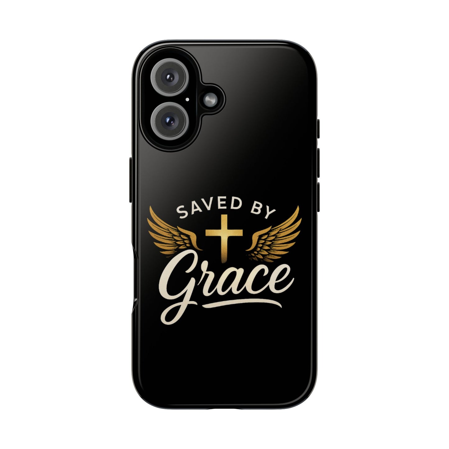Christian Phone Case - Saved by Grace Design, Unique Gift for Believers, Inspirational Accessory, Stylish Christian Decor
