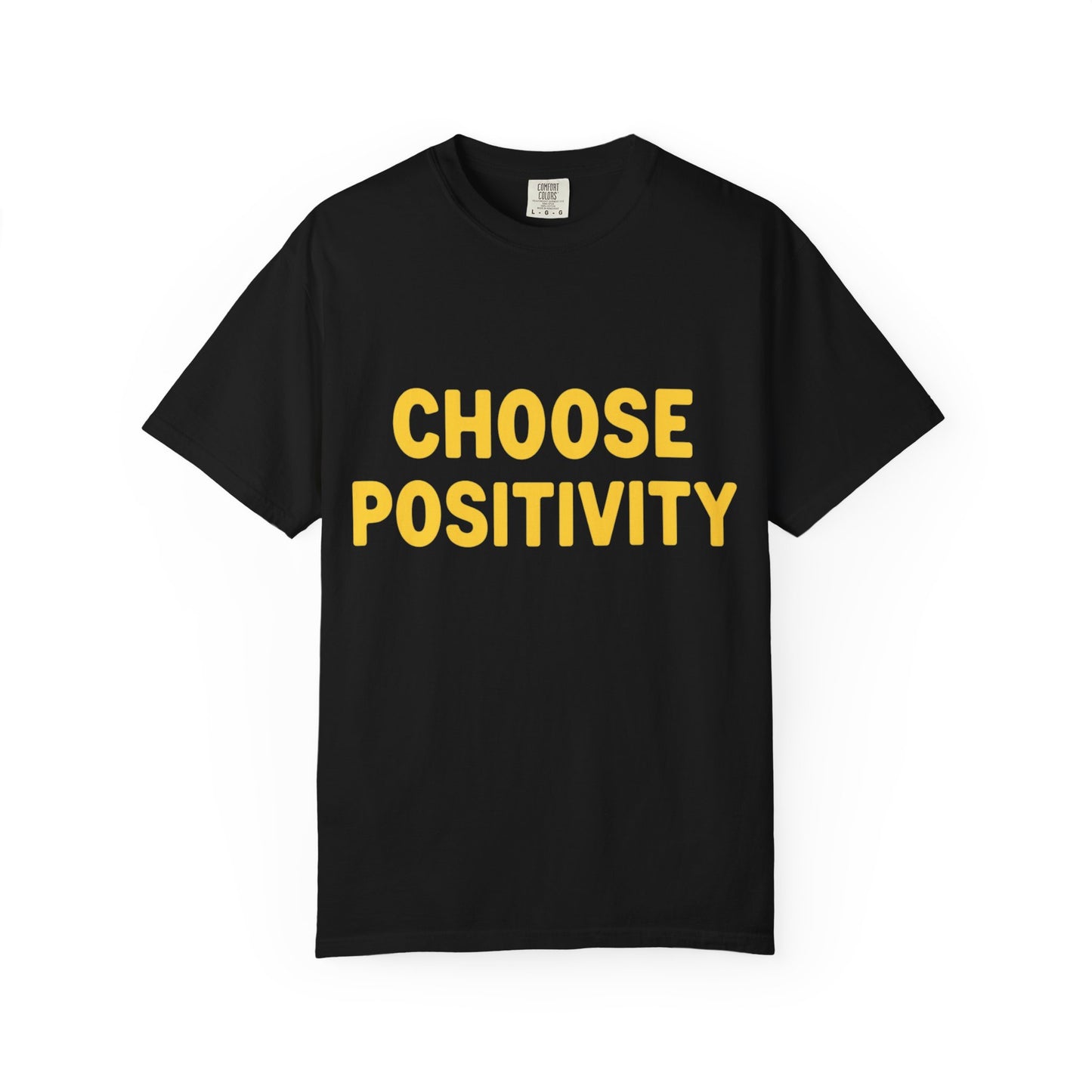 Choose Positivity T-shirt | Positive Quote Tee, Yellow Block Letters
