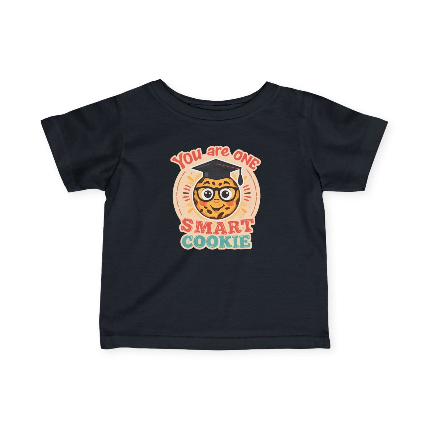 You Are One Smart Cookie Infant Tee | Cute Cookie with Glasses Retro Design
