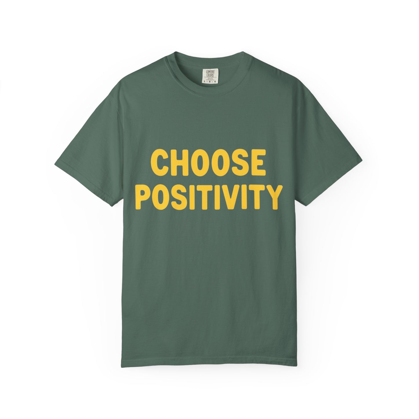 Choose Positivity T-shirt | Positive Quote Tee, Yellow Block Letters