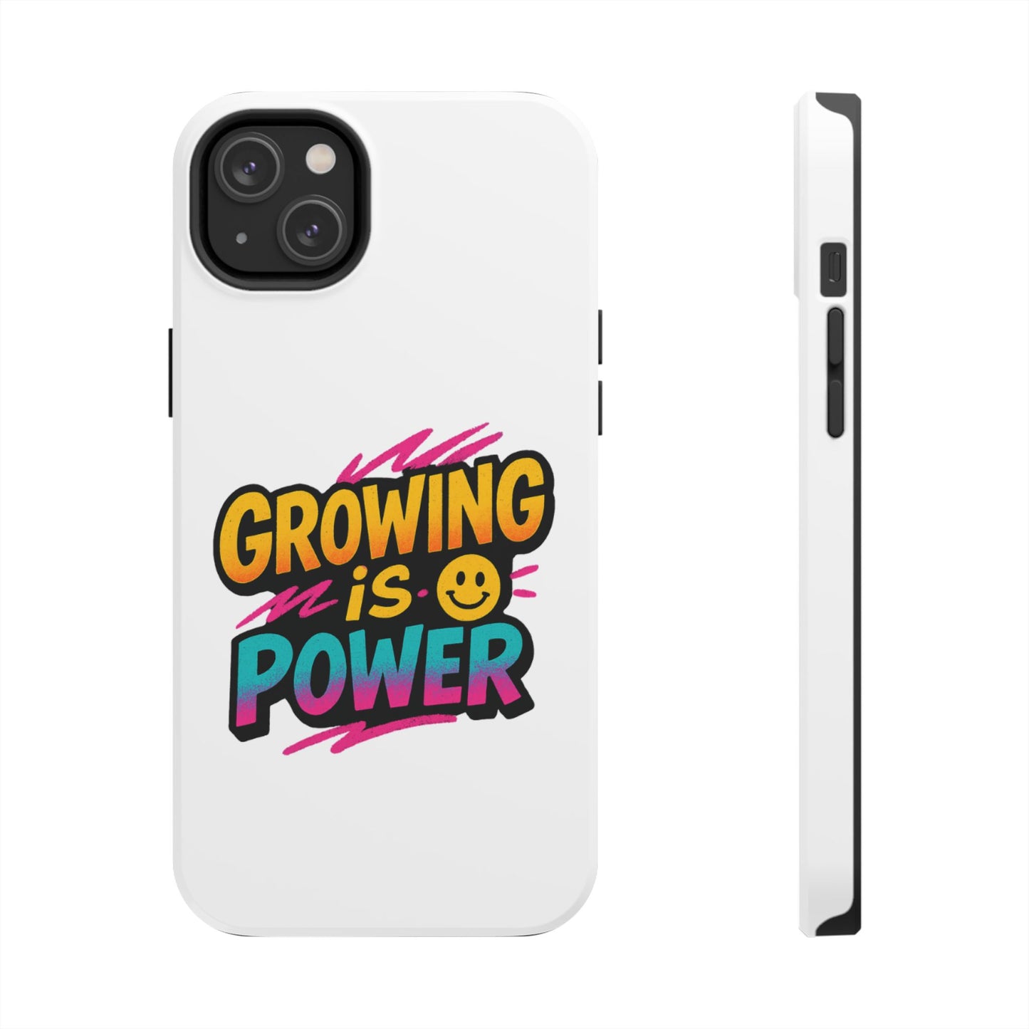 Empowering Tough Phone Case - 'Growing is Power' - Motivational Gifts, Unique Phone Accessories, Phone Protector, Gift for Teens