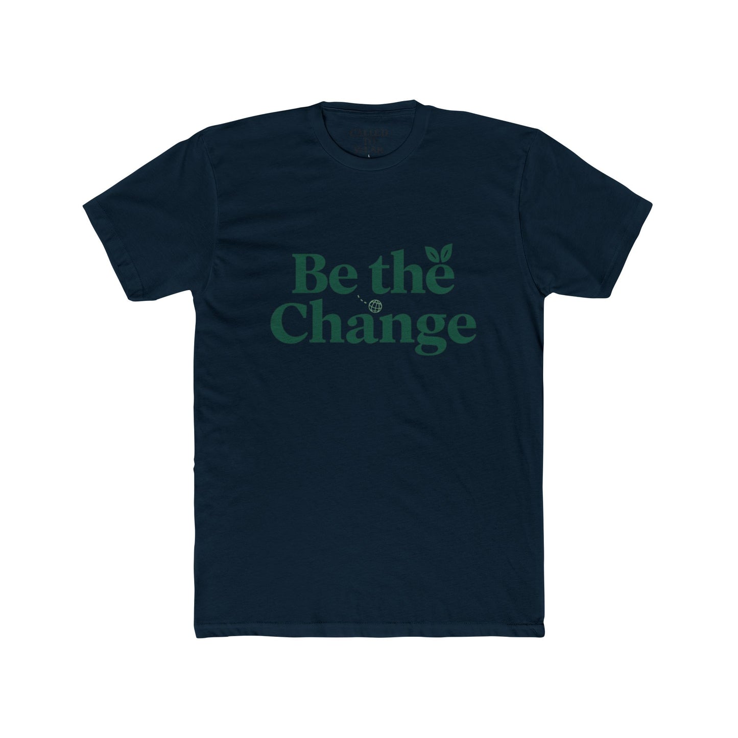 Live With Purpose tee, Minimal Green Leaf Typography | Cotton Crew