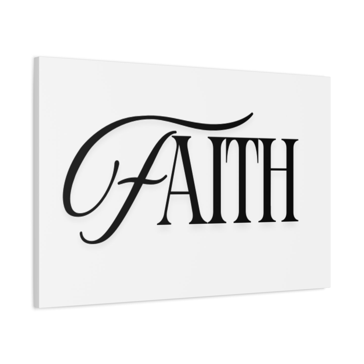 Faith typography wall art Canvas | Matte stretched 1.25"