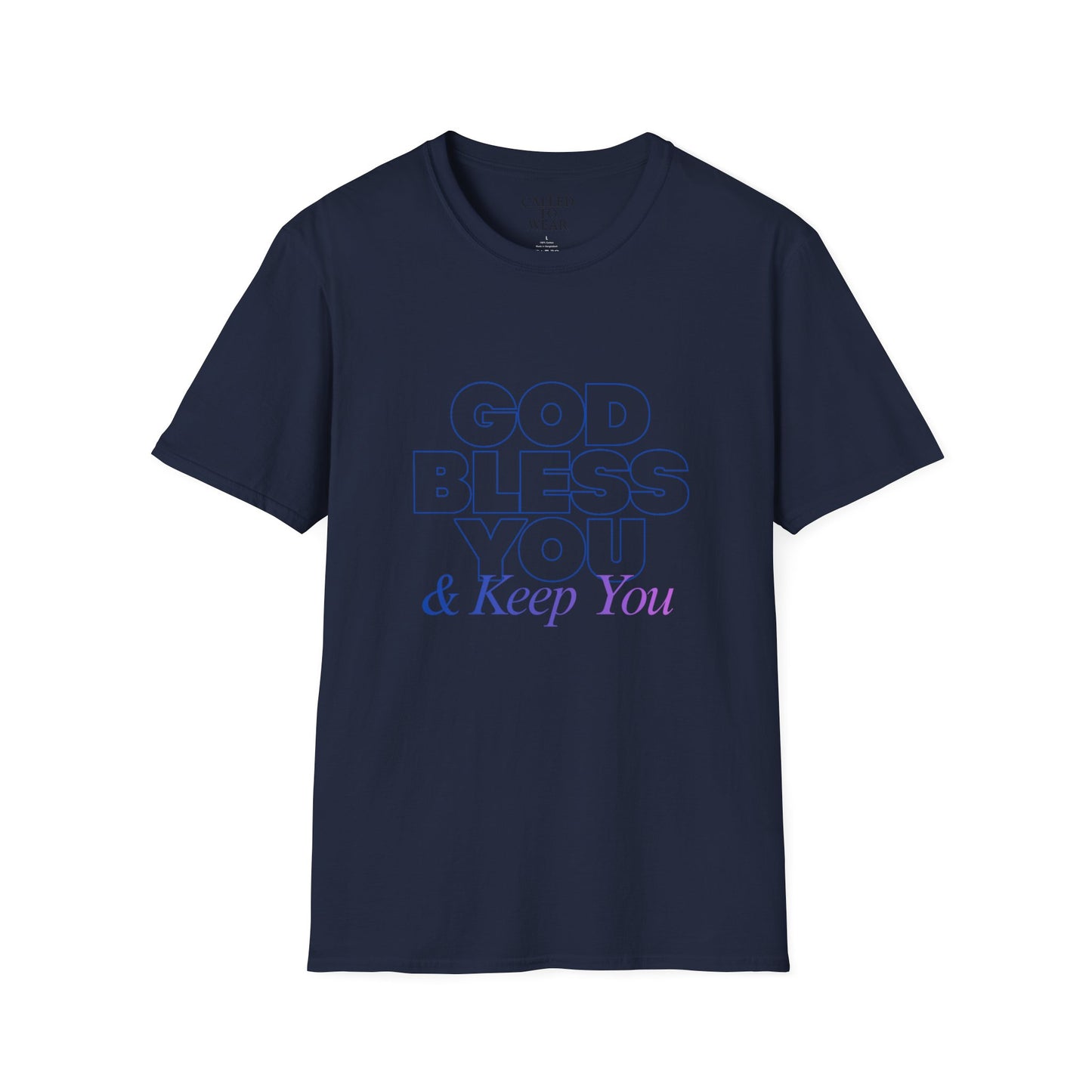 GOD BLESS YOU & Keep You T-Shirt | Minimal Typographic Faith Tee