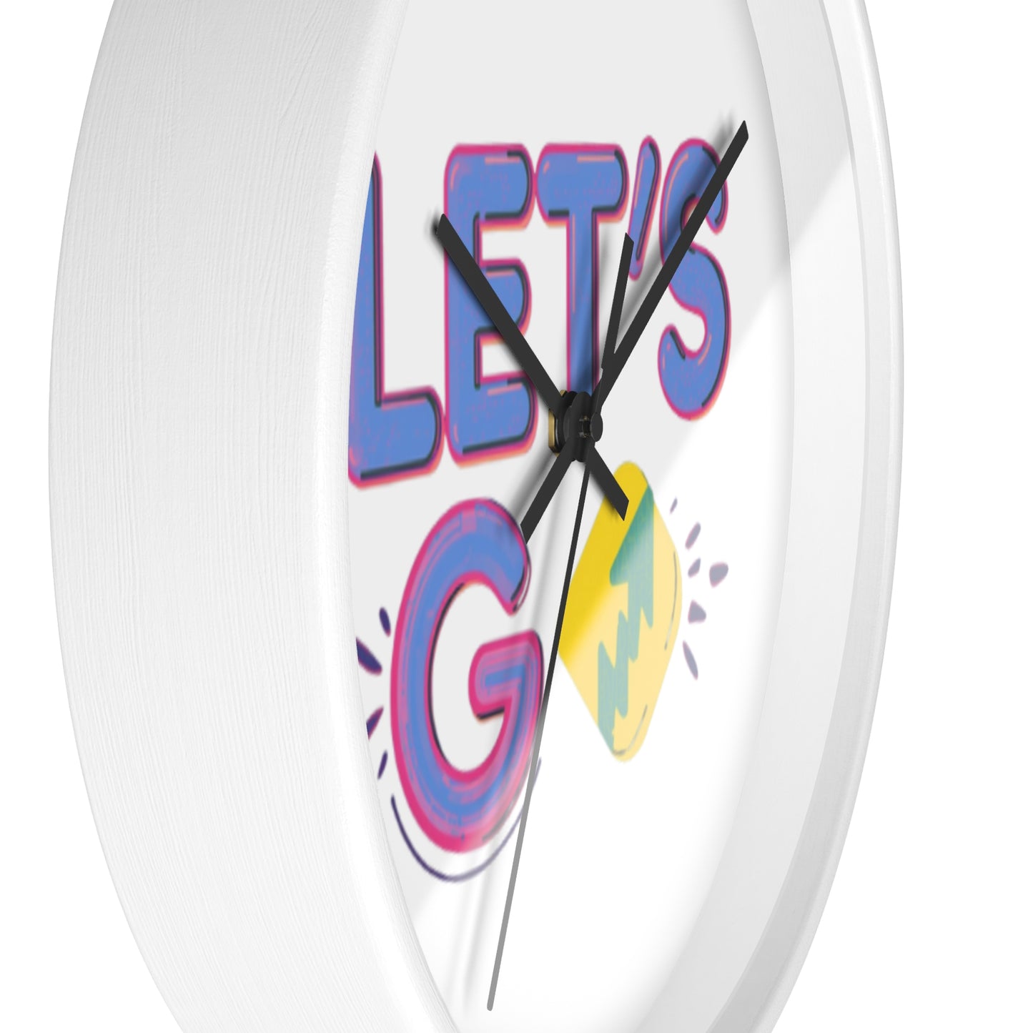 Retro Pop Art Burst Wall Clock | 10" Square Silent Wood Frame