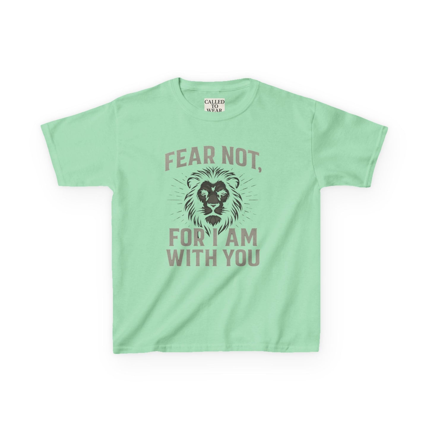 Kids Inspirational Lion Tee - Fear Not Design, Boys Girls Gift, Motivational T-Shirt, Children's Apparel, Faith-Based Clothing