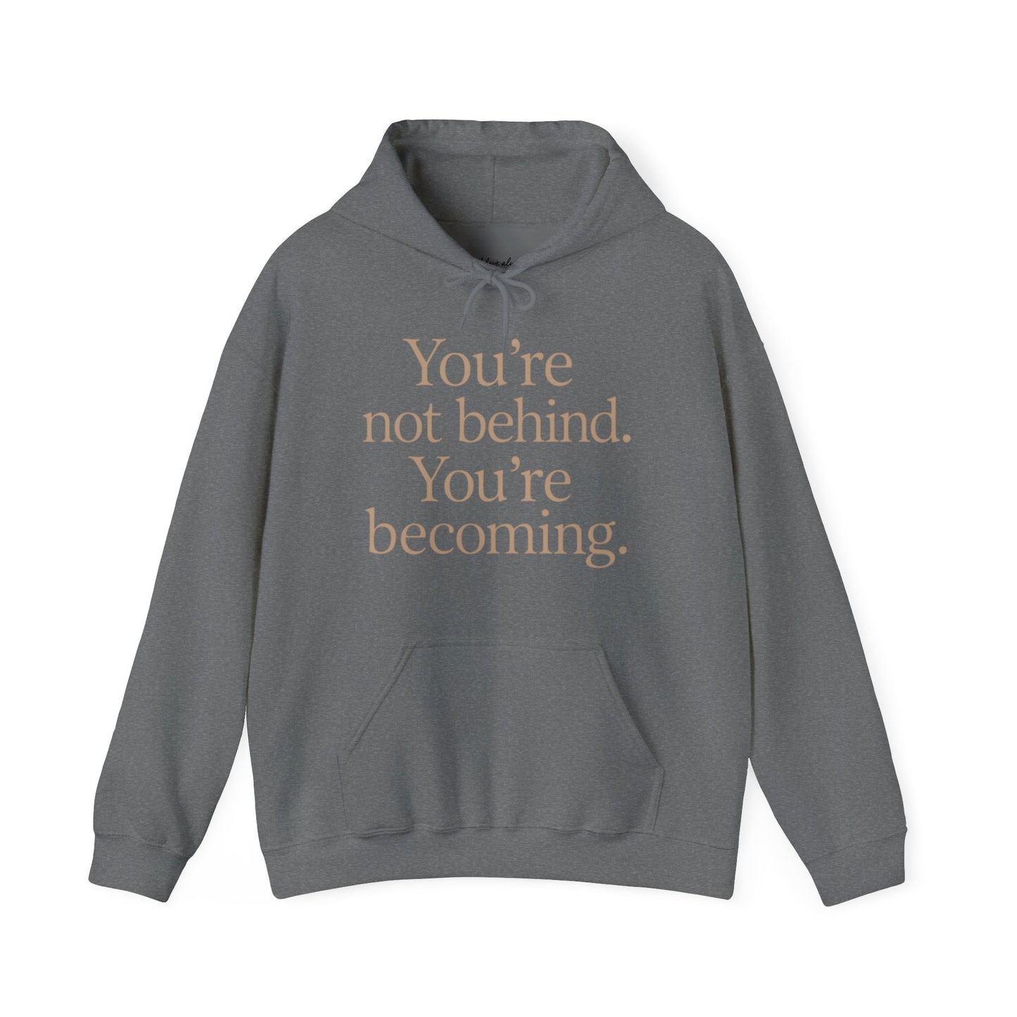 Motivational Hoodie - You're Not Behind, You're Becoming | Unisex Sweatshirt for Growth, Gift for Friends