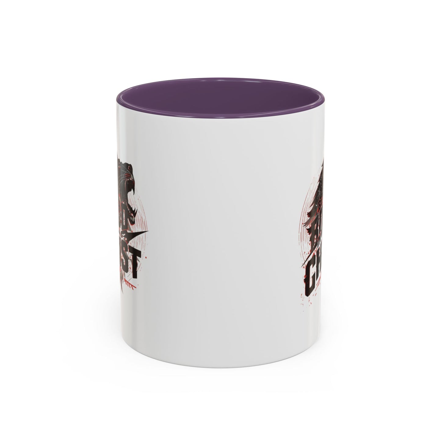 Be Bold In Christ mug | Christian wolf graphic, black accented coffee mug