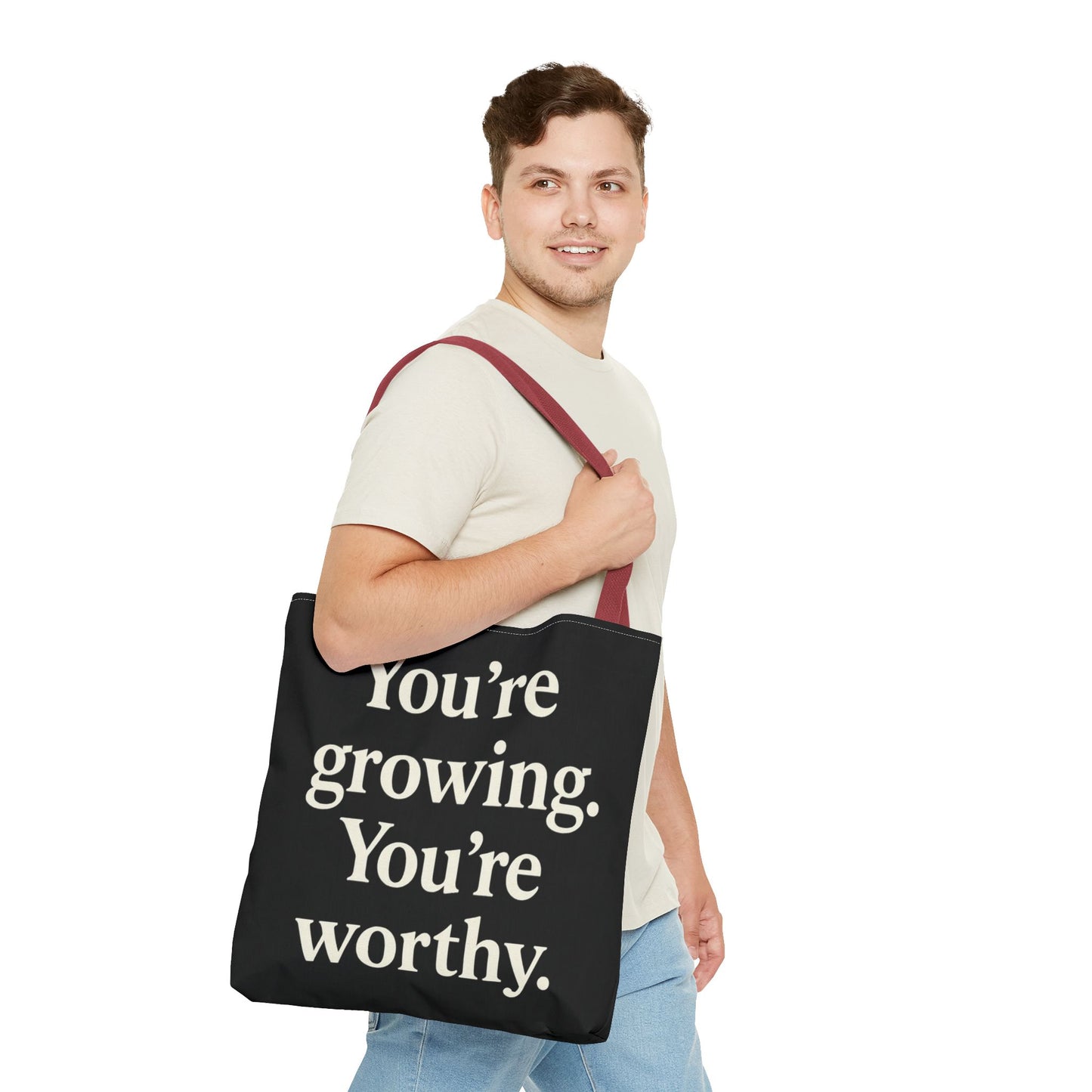 Empowering Affirmation Tote Bag 'You Are Enough' Inspirational Everyday Tote