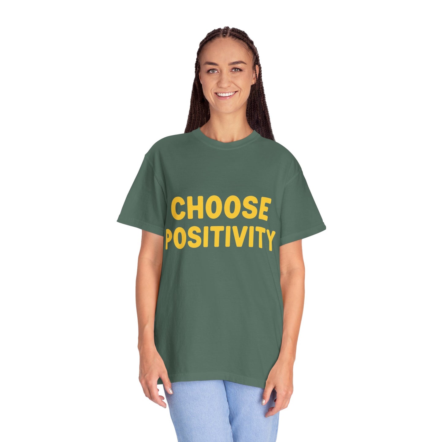 Choose Positivity T-shirt | Positive Quote Tee, Yellow Block Letters
