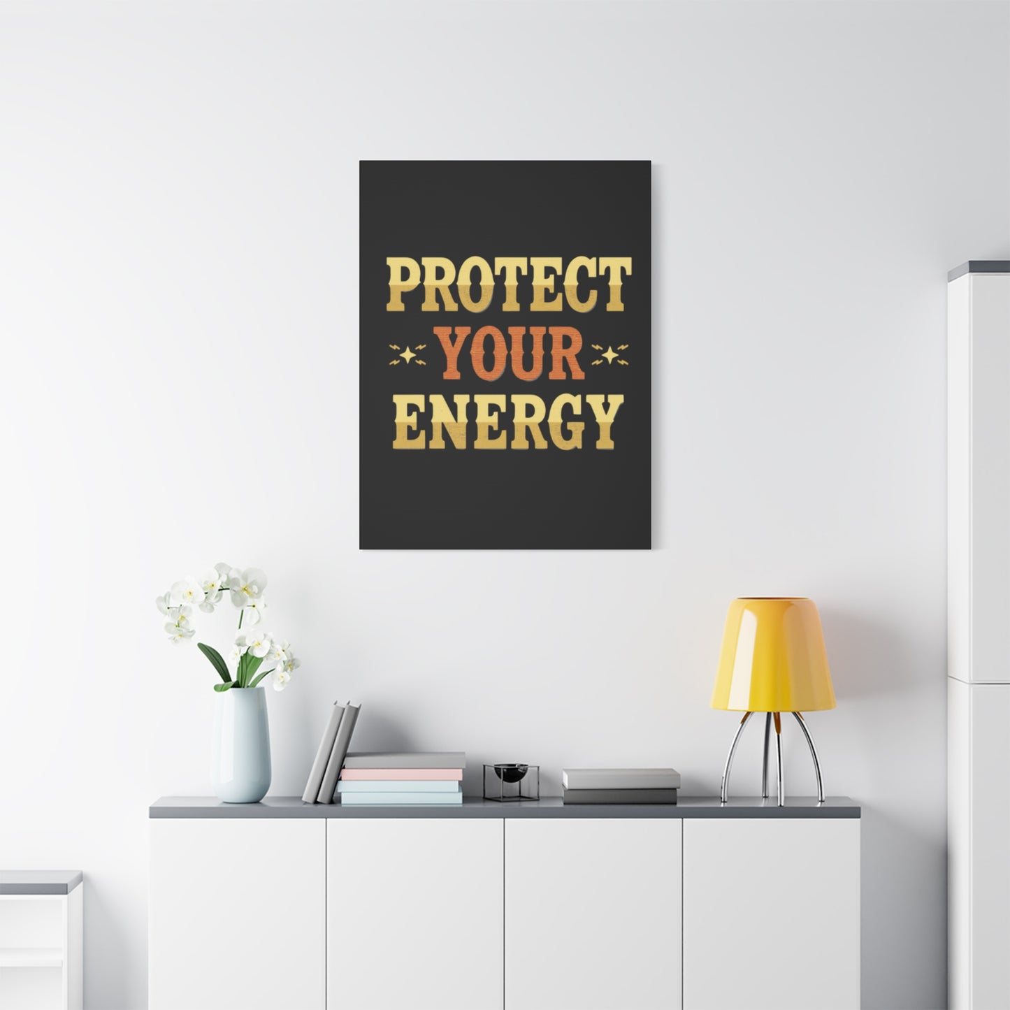 Protect Your Energy Canvas | Matte Stretched Wall Art