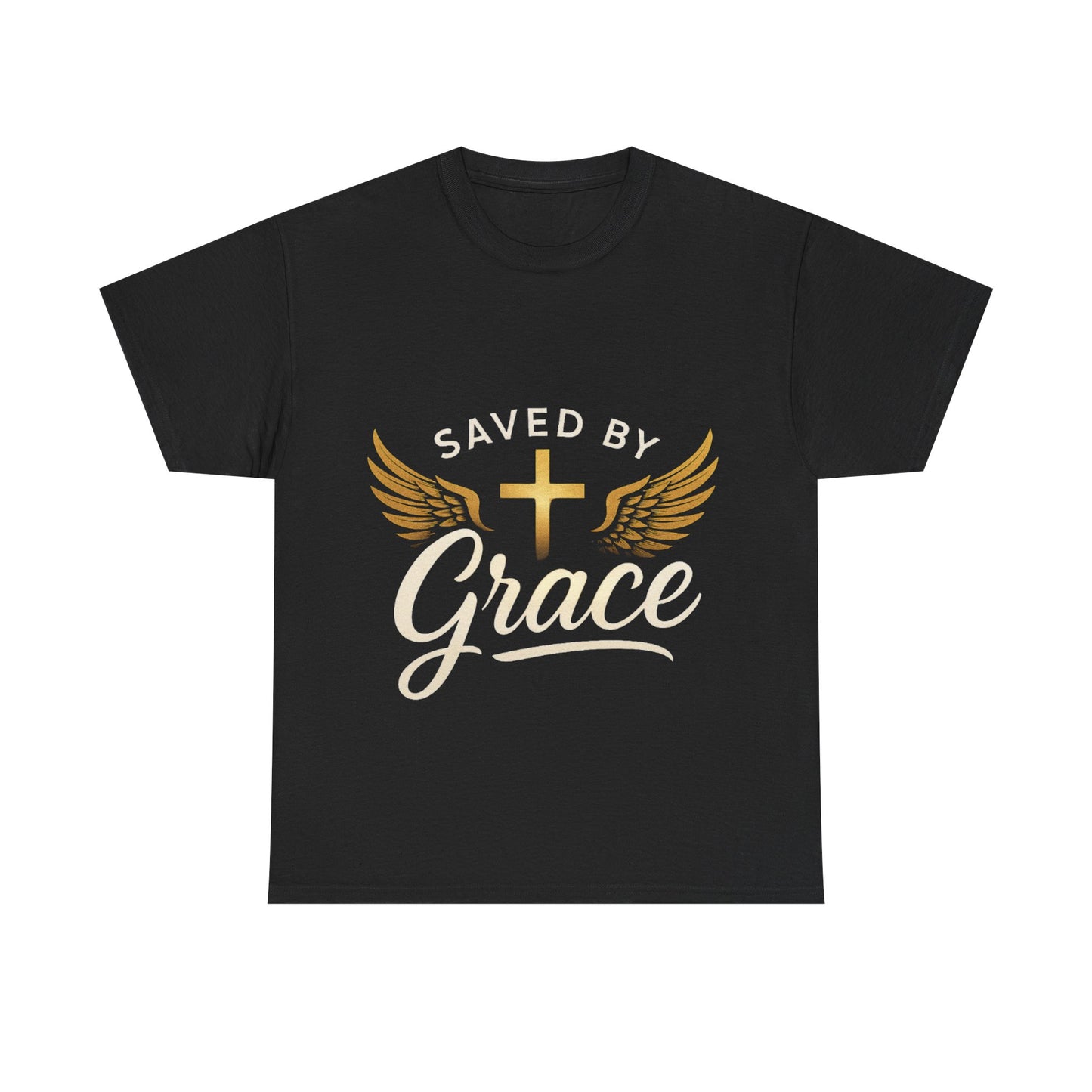 Saved by Grace Unisex Heavy Cotton Tee - Faith Shirt, Christian Apparel, Inspirational Gift, Church Outfit, Religious Tee