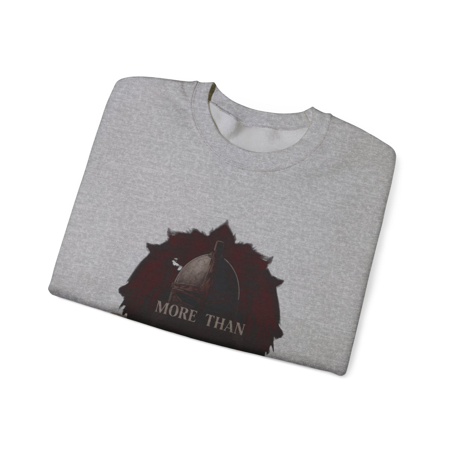 More Than Conquerors Shield Crewneck Sweatshirt | Christian Faith Scripture
