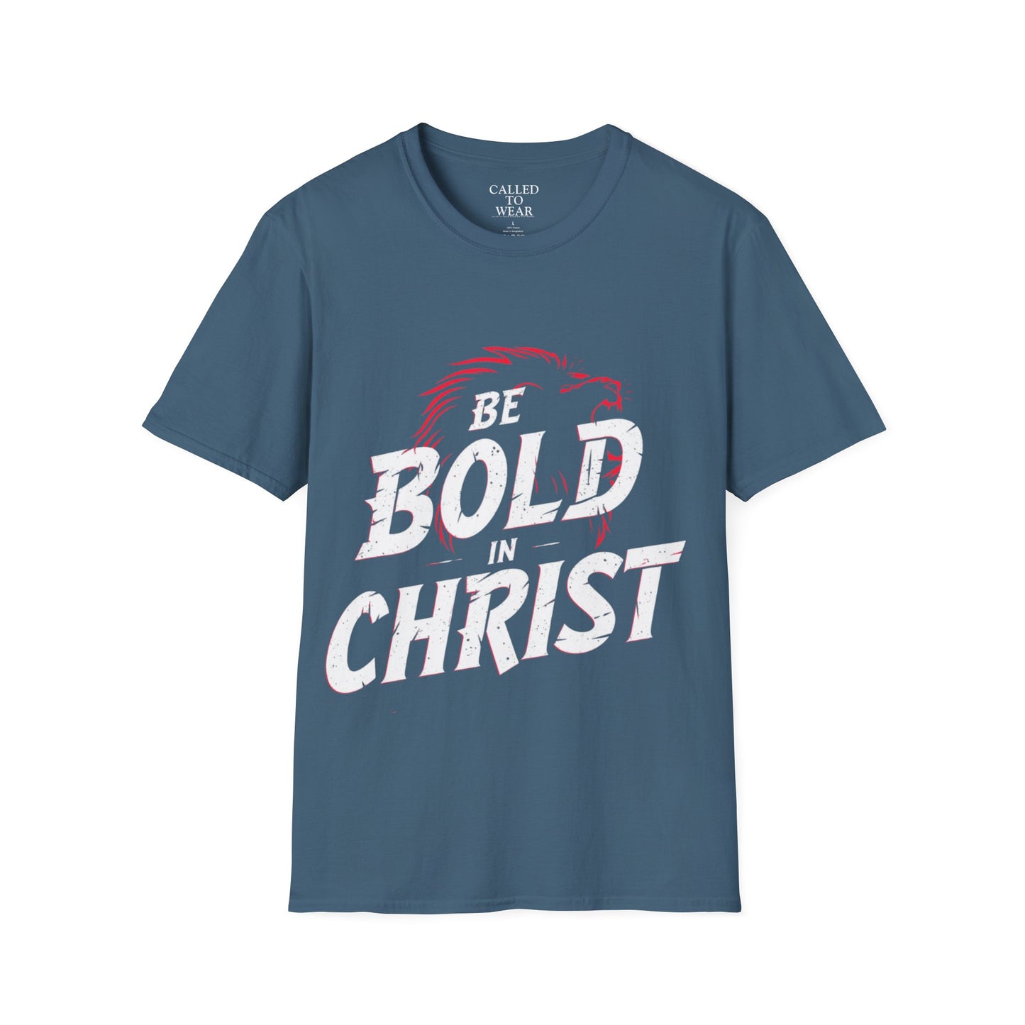 Be Bold in Christ T-Shirt | Christian Faith Tee, Lion Silhouette Typography