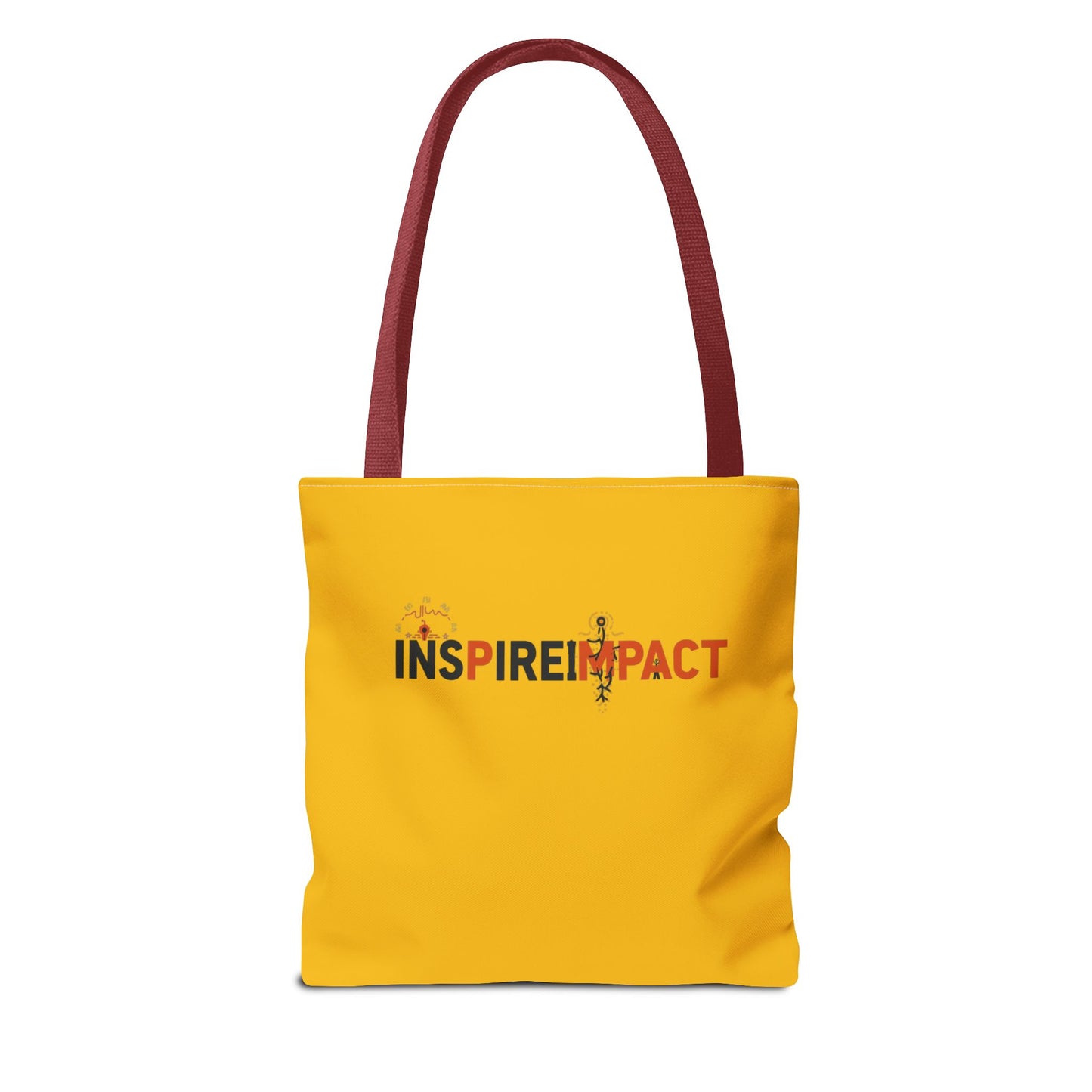 Inspire Impact typography tote bag | motivational slogan tote