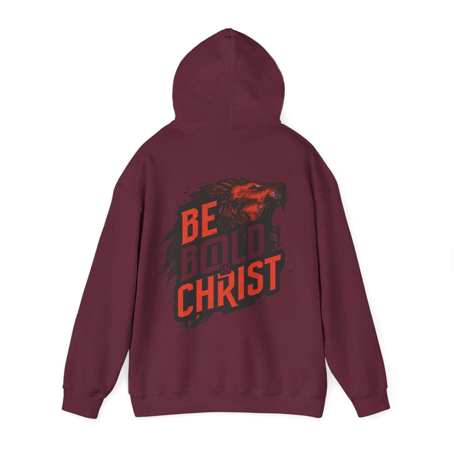Be Bold in Christ Bear Graphic Hoodie | Faith Roaring Bear Sweatshirt