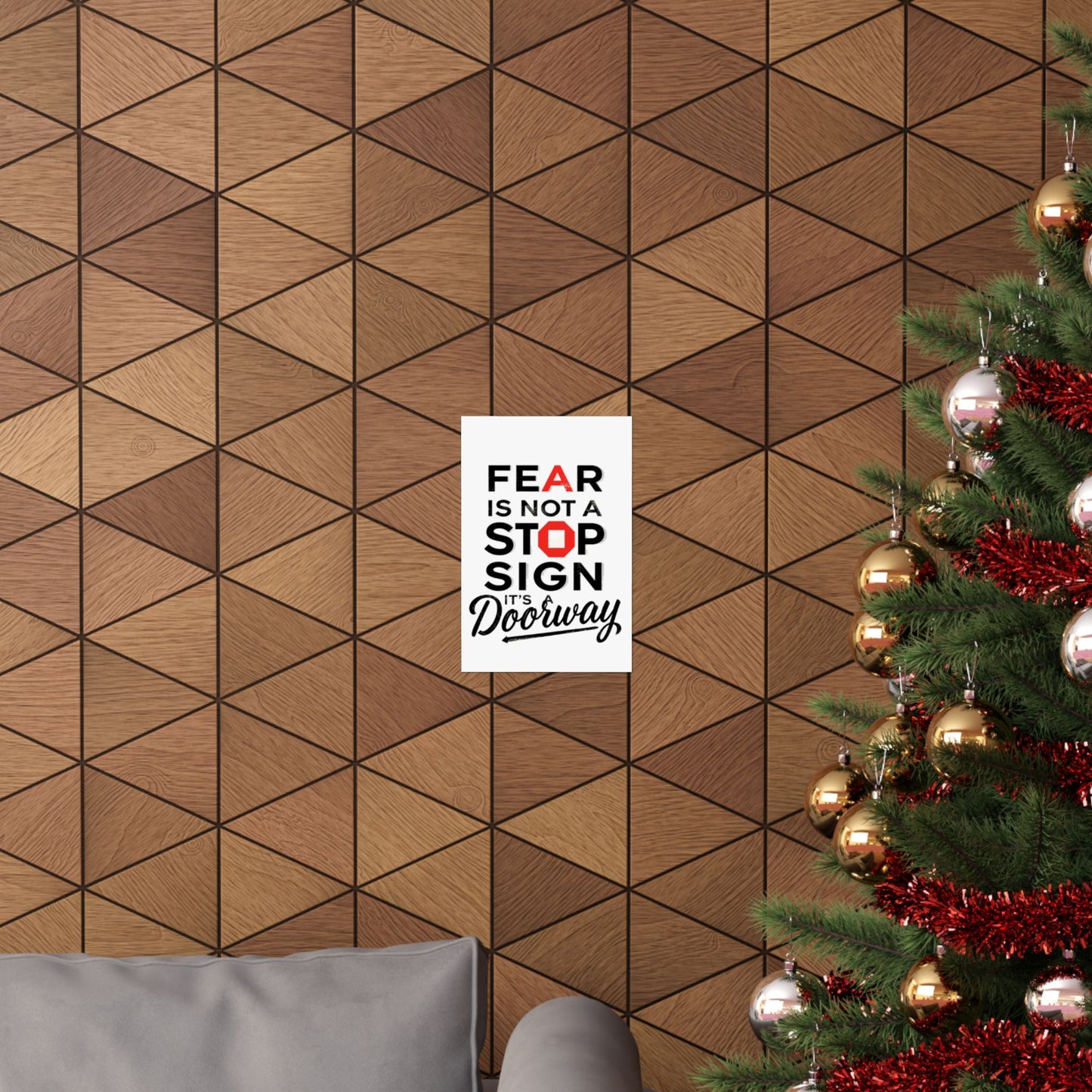 Fear Is Not a Stop Sign Matte Vertical Poster | Motivational Typography