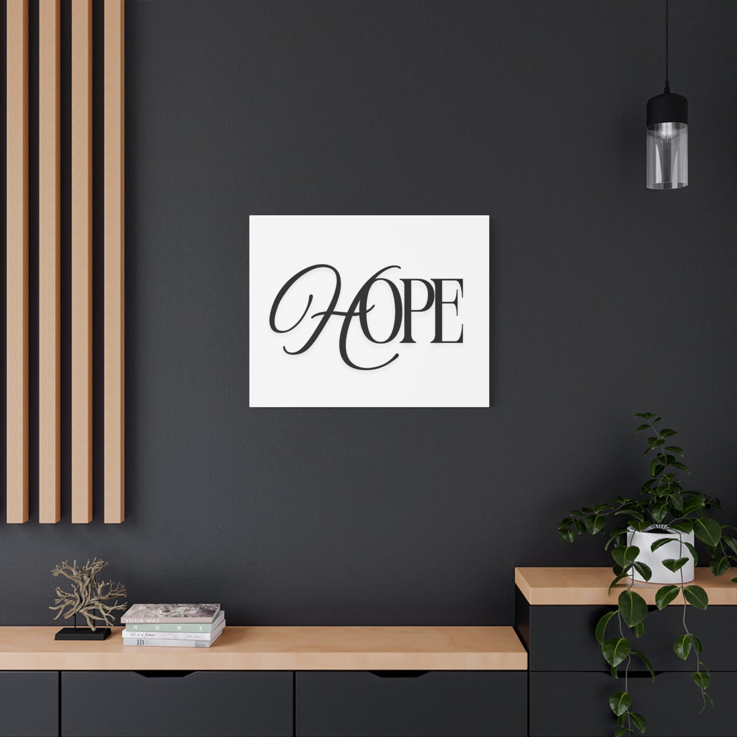 Hope Script Wall Art Canvas | Matte Stretched Canvas