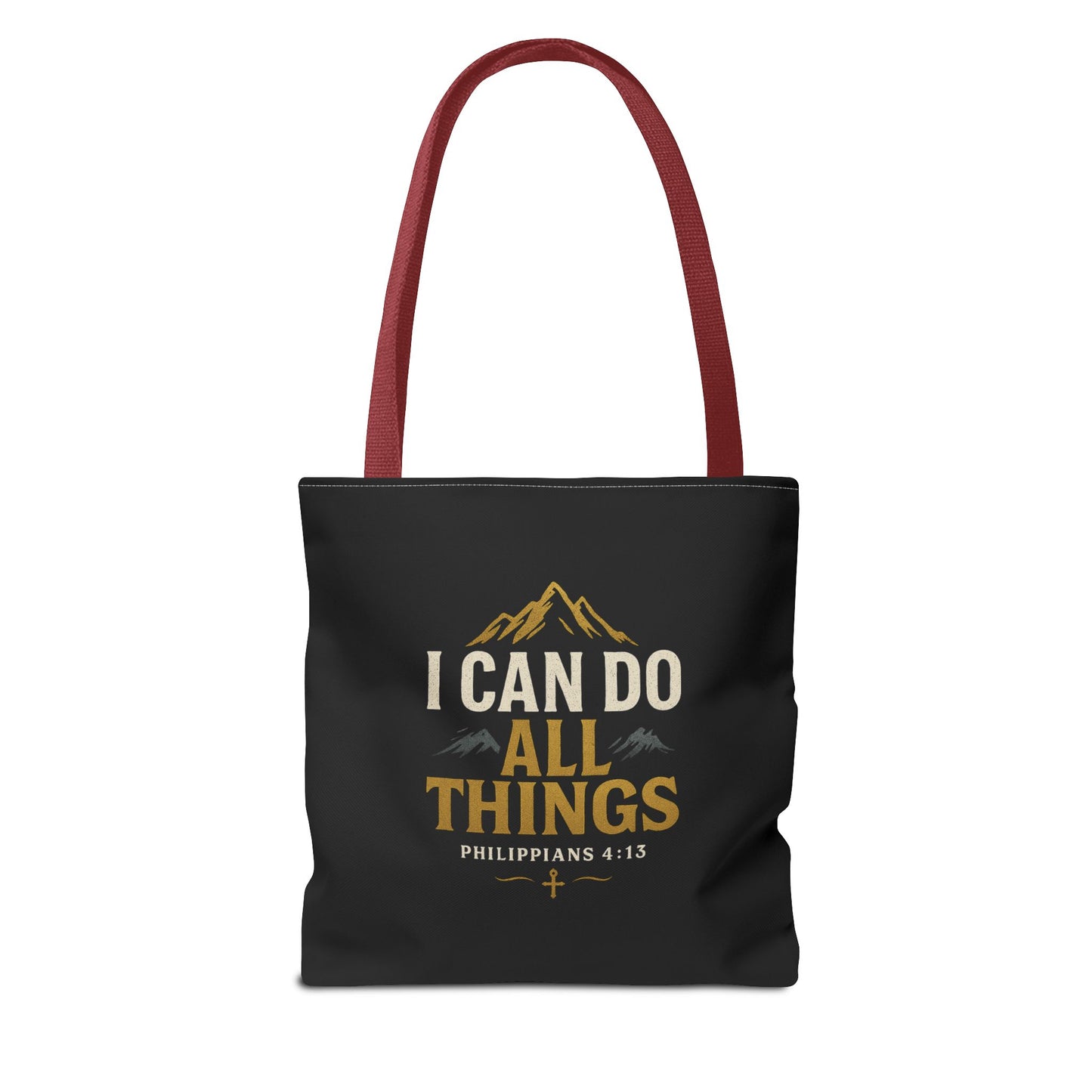Inspirational Tote Bag with Philippians 4:13 - Motivational Gift for Encouragement, Faith, Bible Quotes, Everyday Use, Church