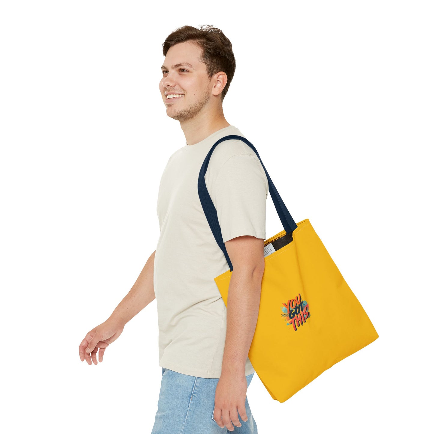 You Got This motivational graphic Tote Bag | positive quote, yellow background