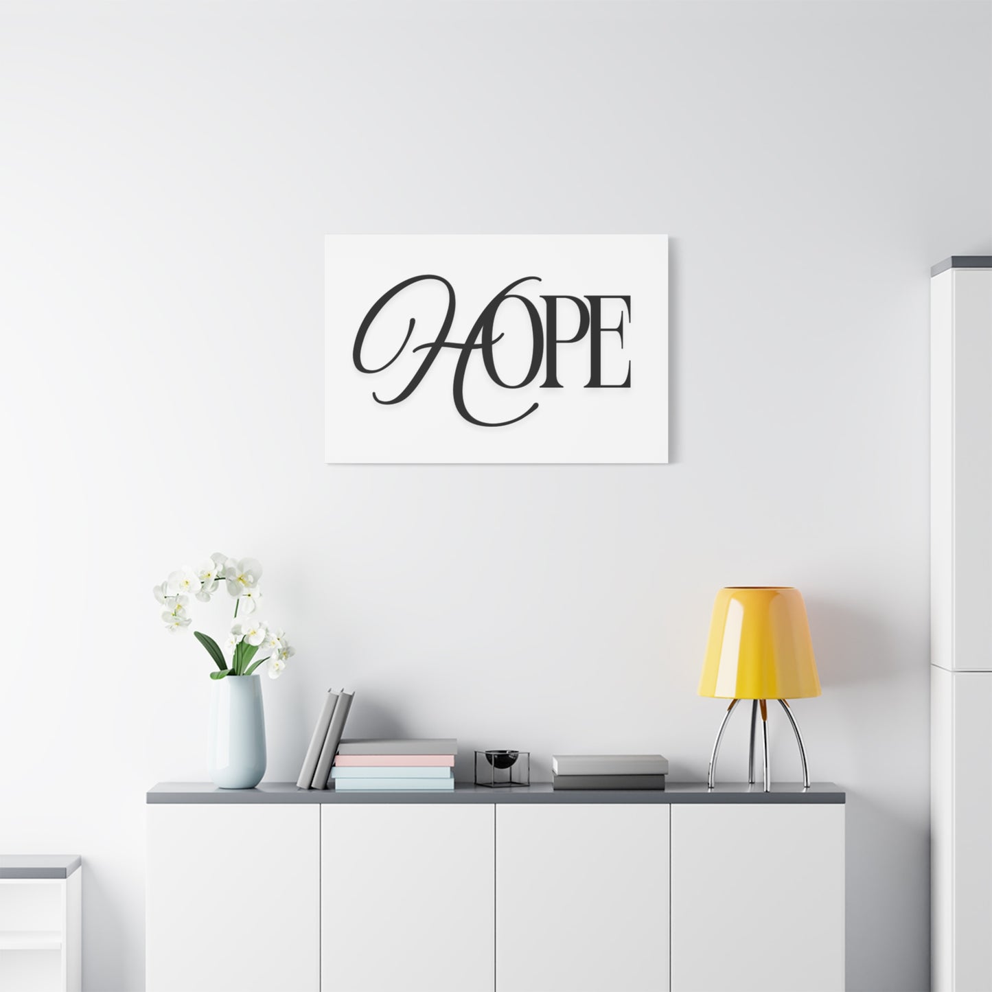 Hope Script Wall Art Canvas | Matte Stretched Canvas