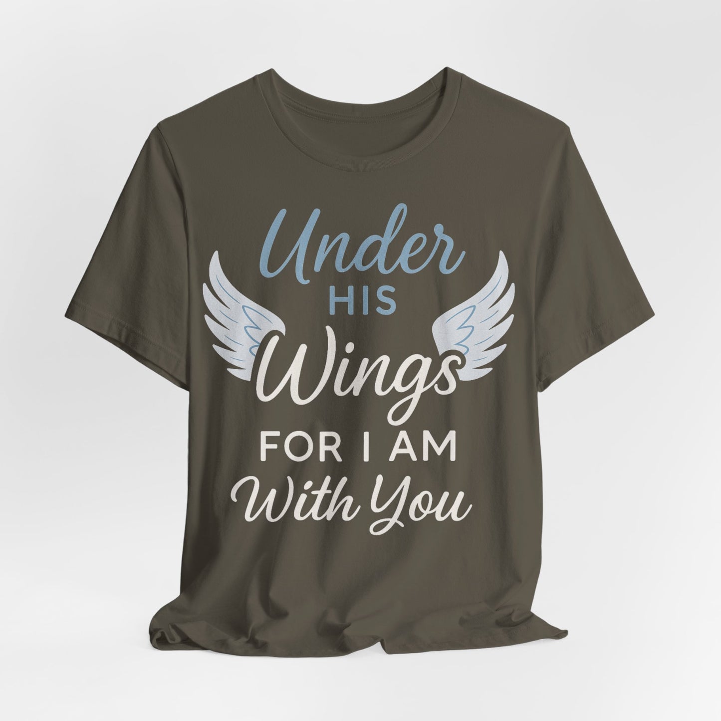 Under His Wings Inspirational Unisex Tee | Faith-Based Christian Apparel, Gift for Her