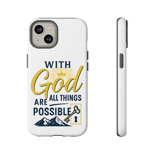 Inspirational Phone Case - Tough Cases for Faith, Gift for Christian Friends, Custom God Design, Bible Verse Accessory, Motivational Tech