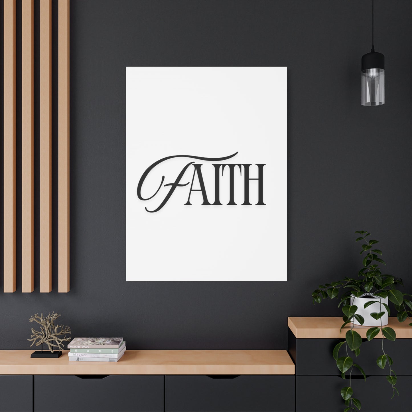 Faith typography wall art Canvas | Matte stretched 1.25"