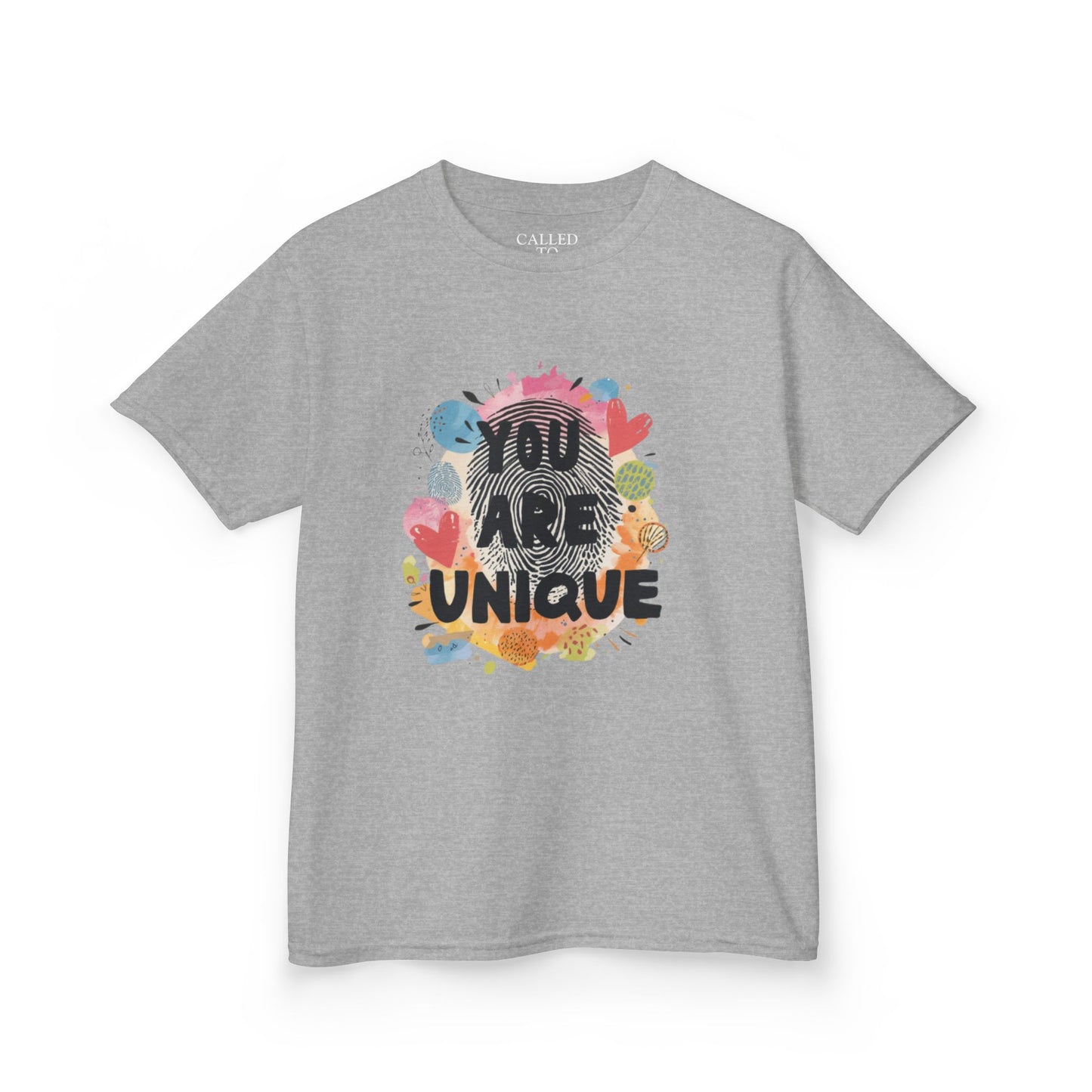 You Are Unique Kids Tee | Colorful Watercolor Animals, Positive Message