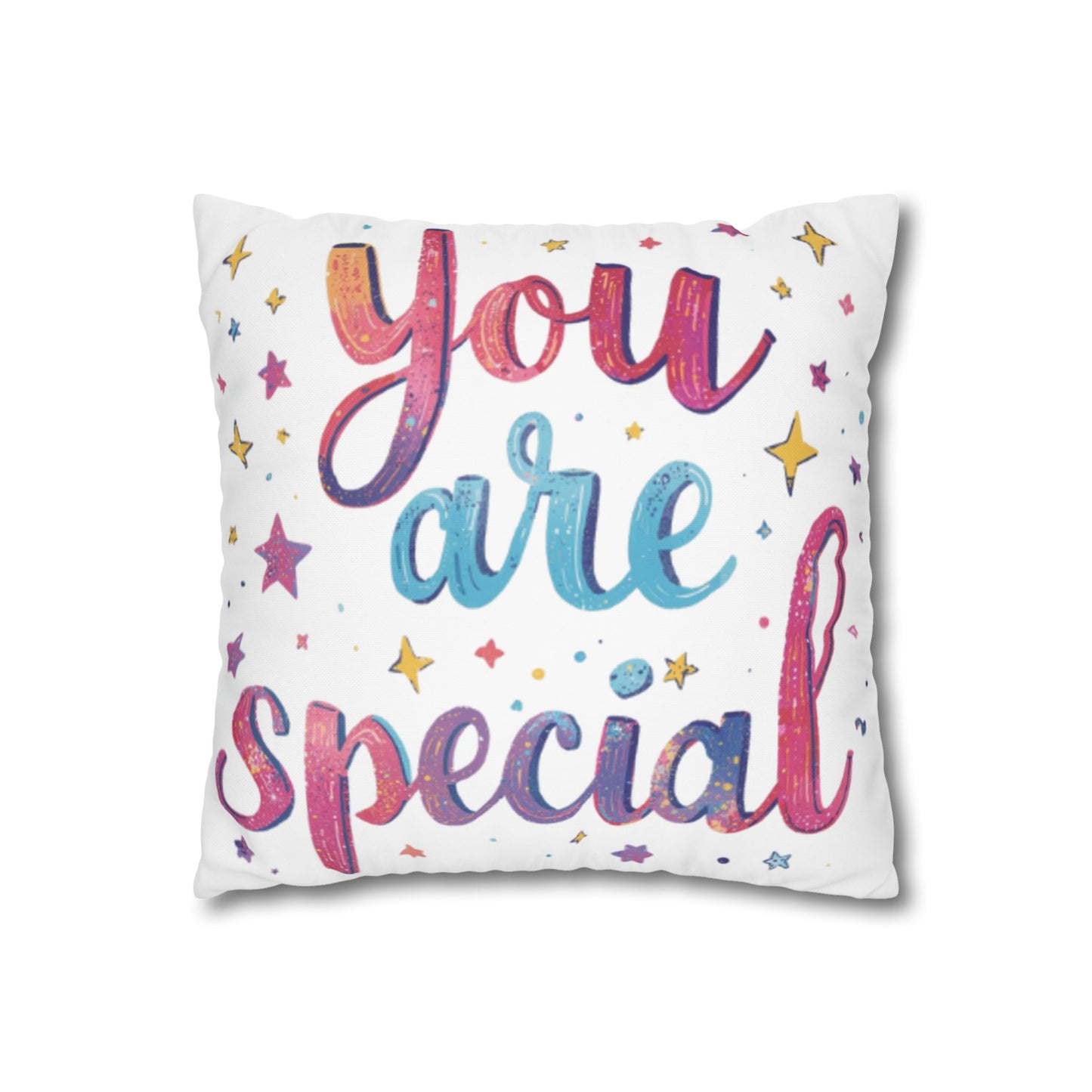 You Are Special throw pillow, square poly canvas pillowcase | inspirational nursery decor