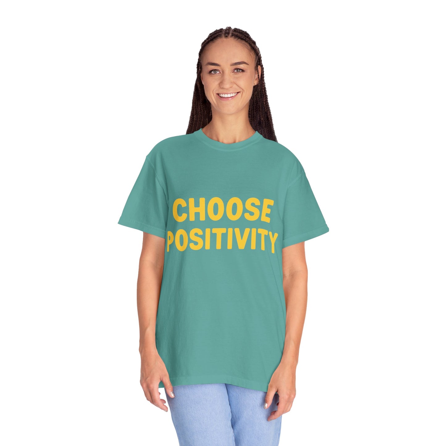 Choose Positivity T-shirt | Positive Quote Tee, Yellow Block Letters