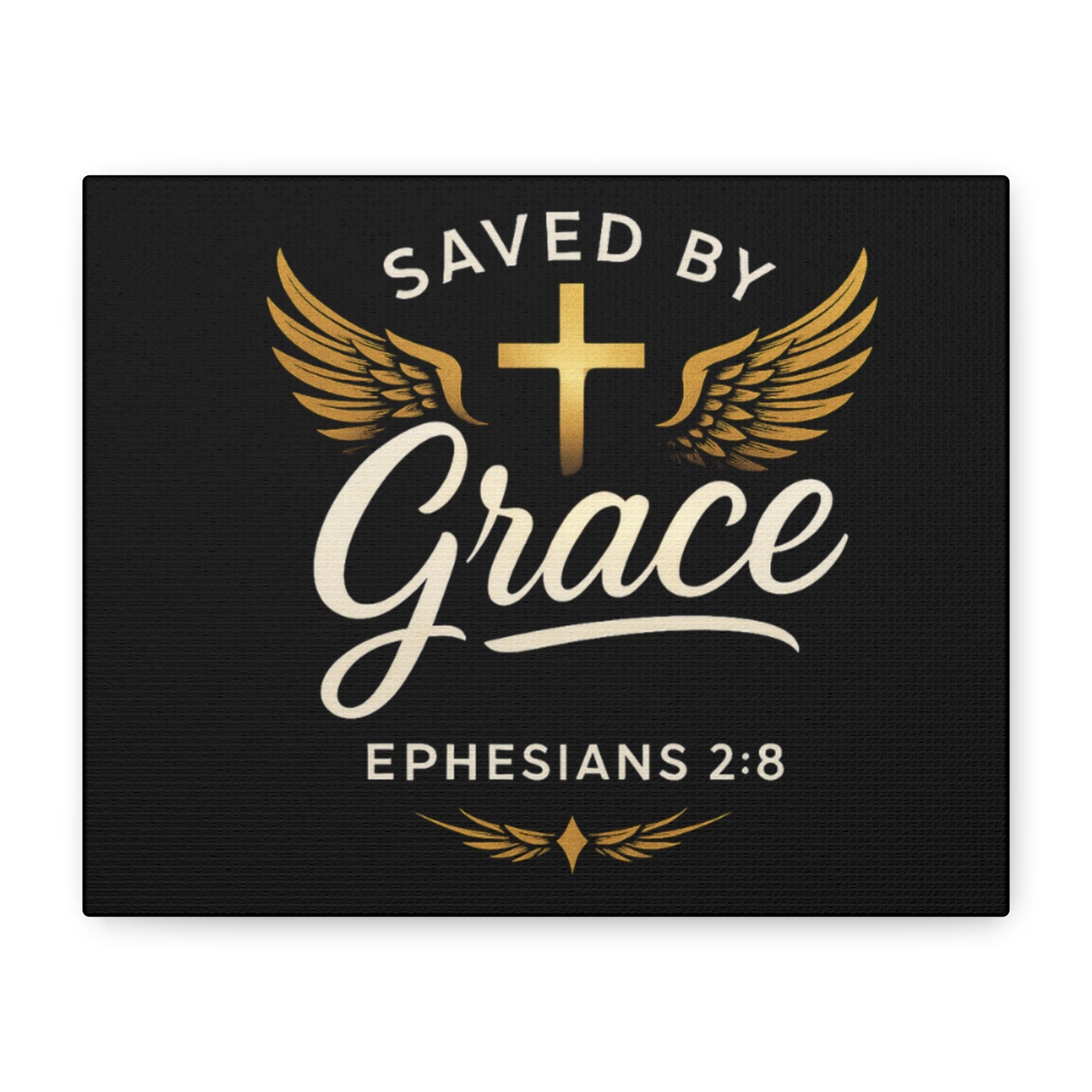 Christian Wall Art Canvas, Saved by Grace Inspirational Decor, Ephesians 2:8 Home Decoration, Faith-Based Gift, Religious Artwork, [...]