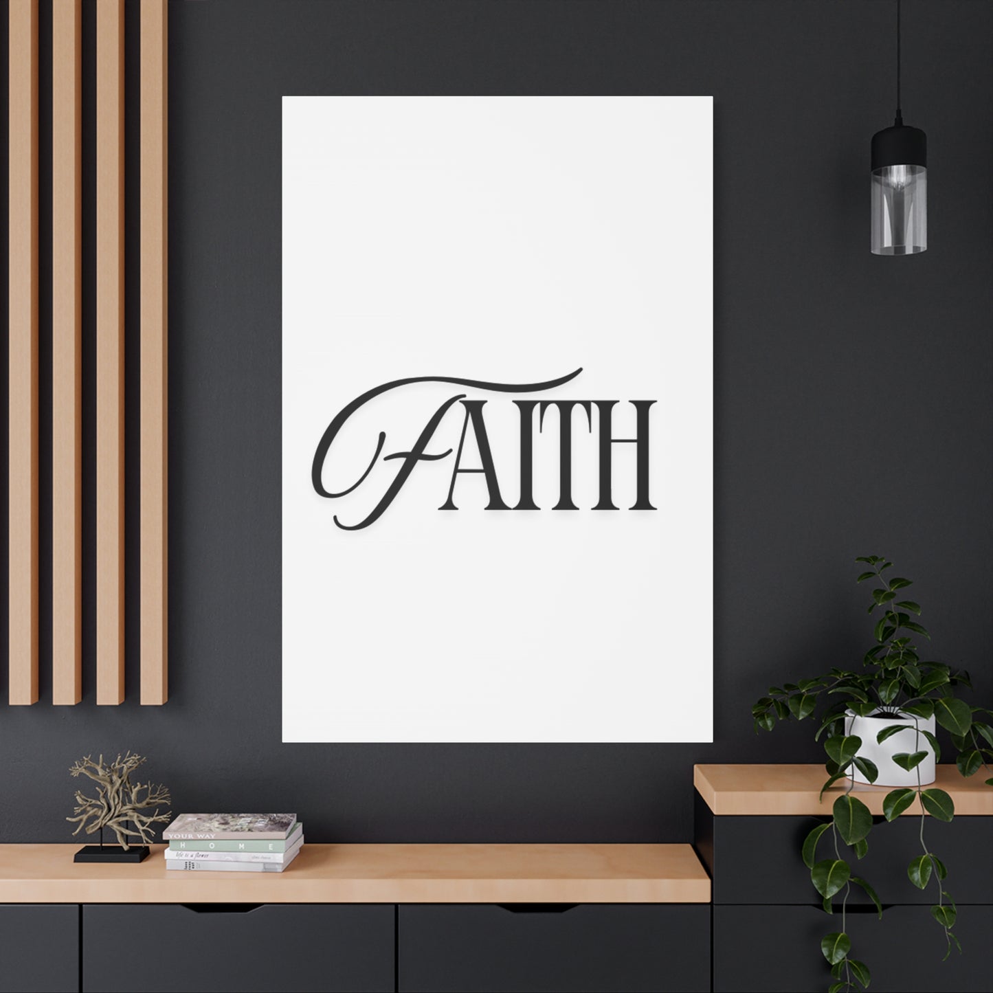 Faith typography wall art Canvas | Matte stretched 1.25"