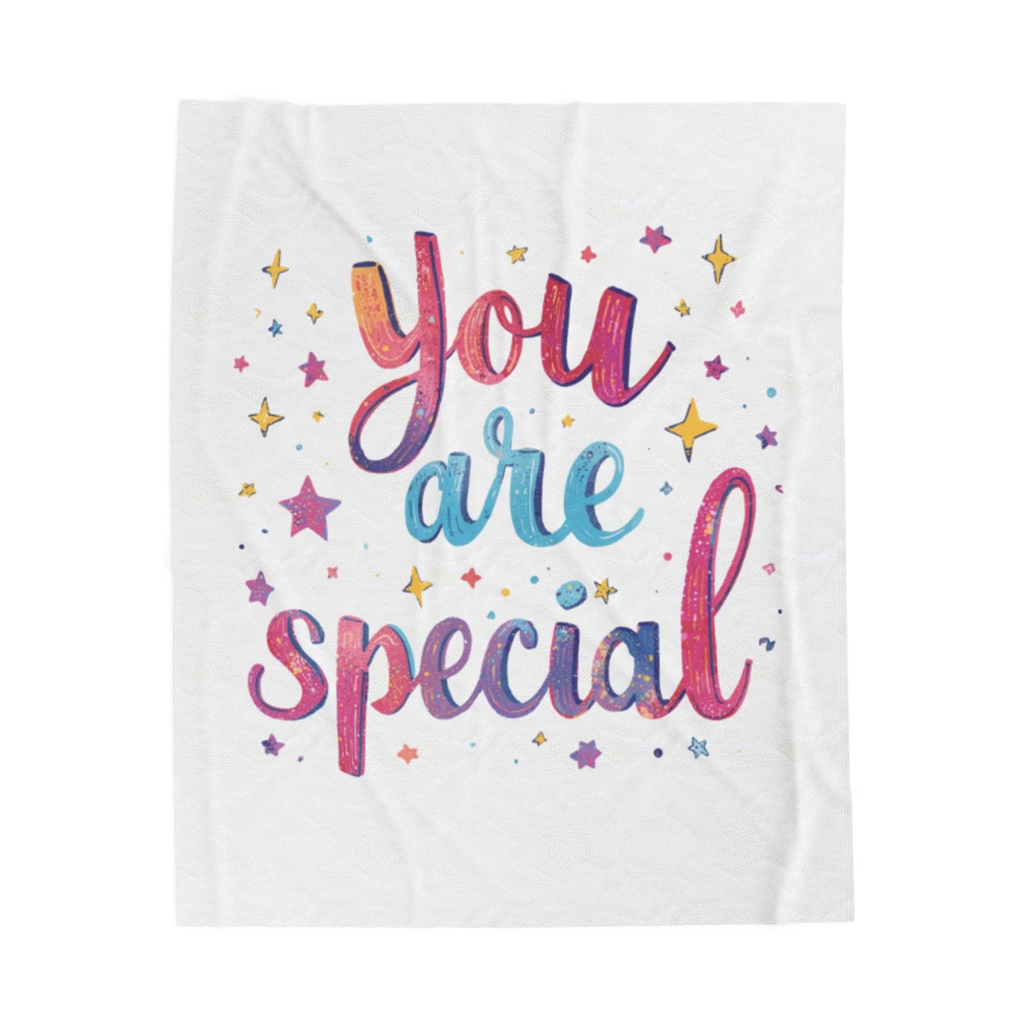 You Are Special Velveteen Plush Blanket | Inspirational Quote, Stars