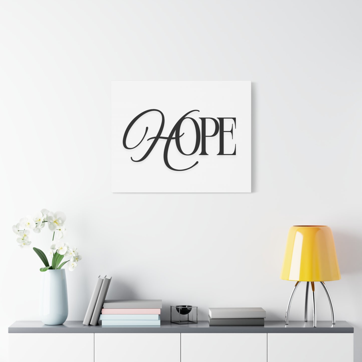 Hope Script Wall Art Canvas | Matte Stretched Canvas
