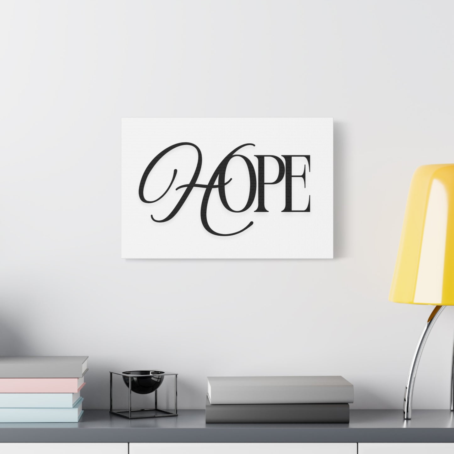 Hope Script Wall Art Canvas | Matte Stretched Canvas