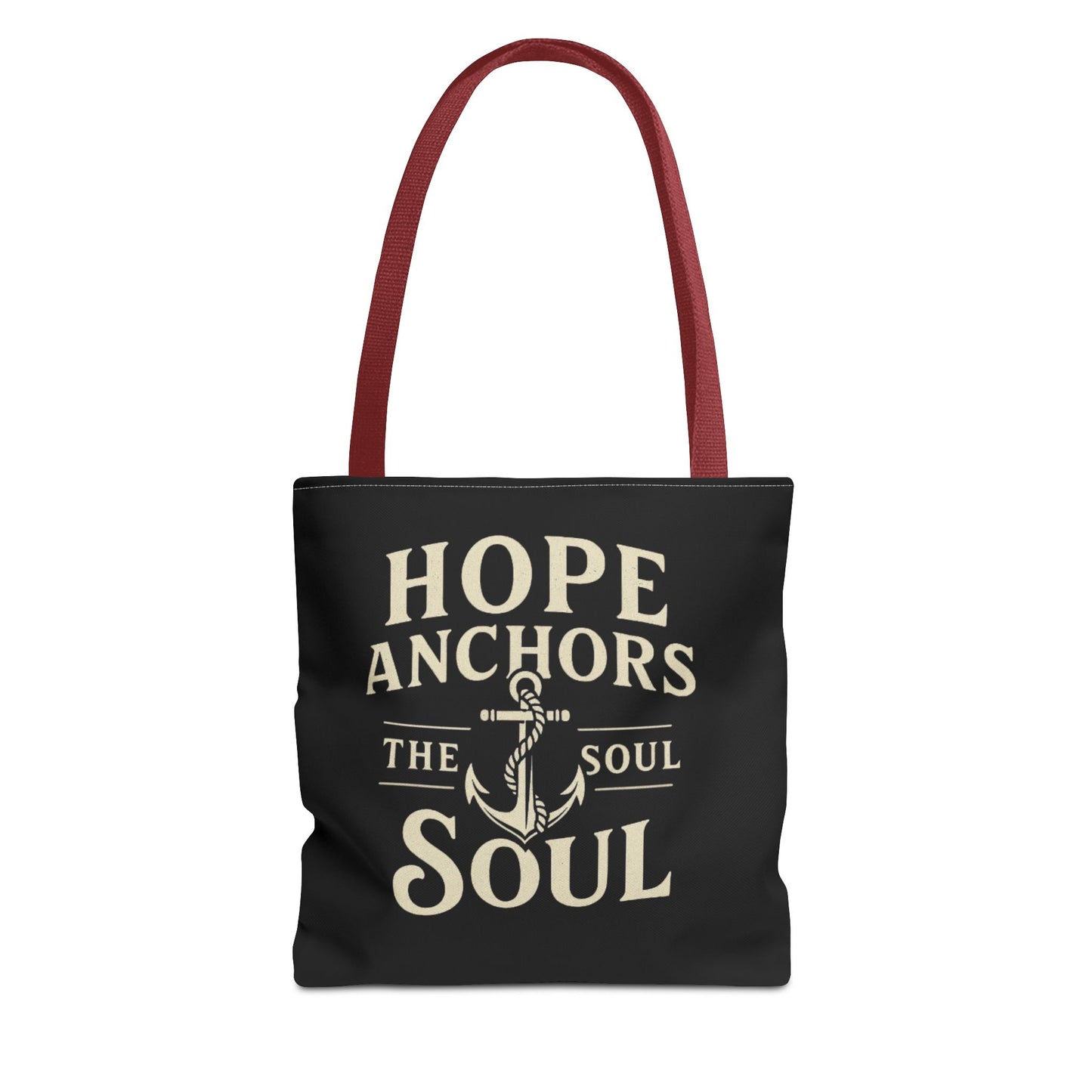 Inspirational Tote Bag - Hope Anchors the Soul, Everyday Use, Beach Bag, Travel Companion