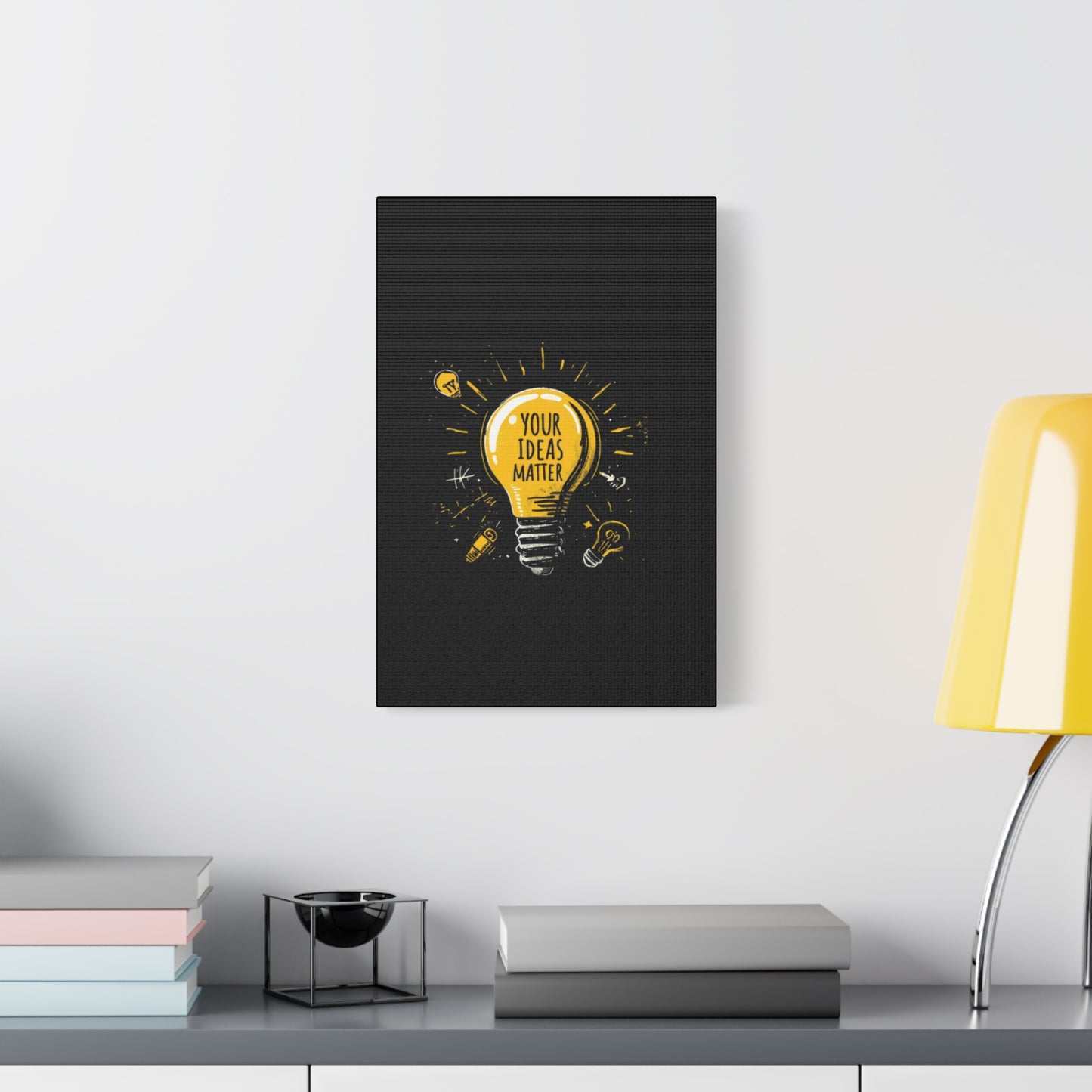 Your Ideas Matter lightbulb Matte Canvas