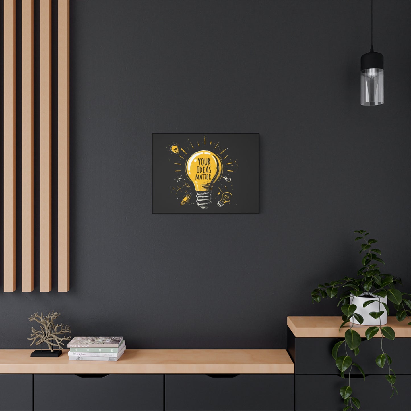 Your Ideas Matter lightbulb Matte Canvas